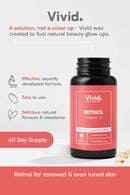 Vivid Retinol Edible Skincare Drops - 60 Capsules