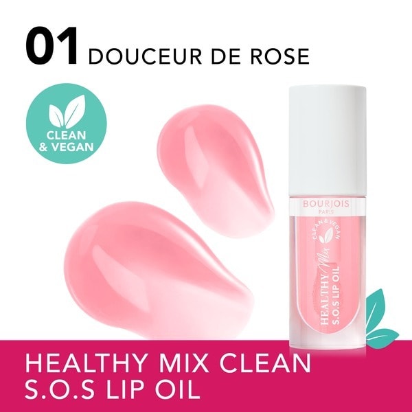 Bourjois, Healthy Mix Lip Oil Serum, Douceur De Rose, 4.5Ml