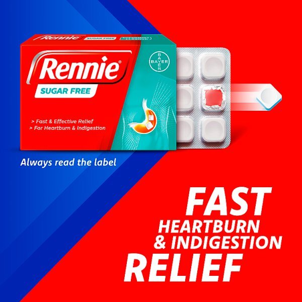 Rennie Sugar Free 680mg/80mg 24 Chewable Tablets