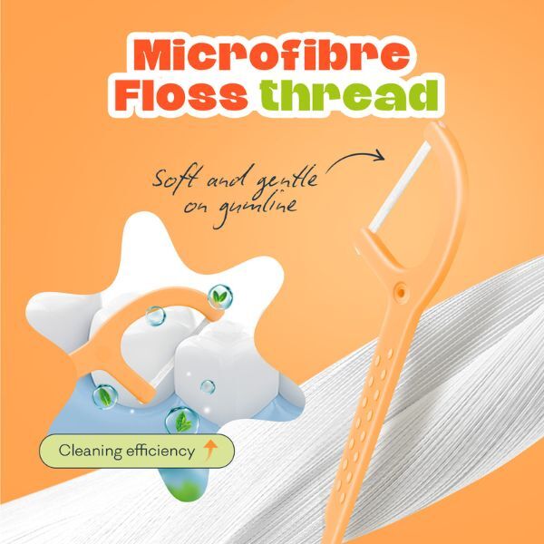 Grin Ultra Smooth Peach Floss Picks 80pk Canister