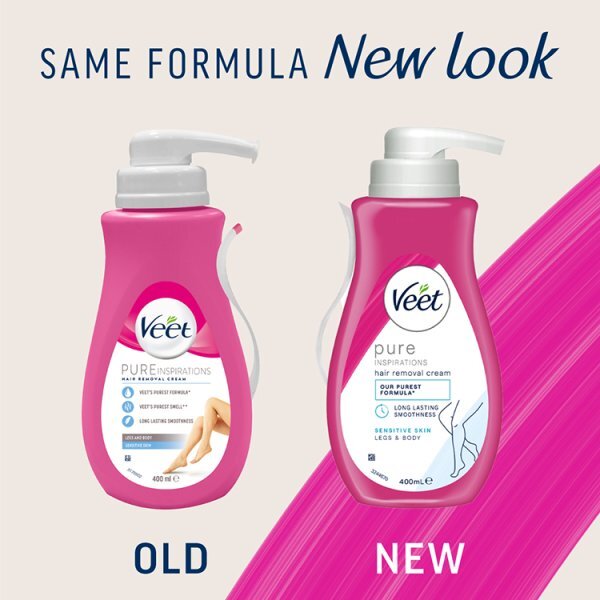 Veet Pure Hair Removal Cream Legs & Body Sensitive 400ml