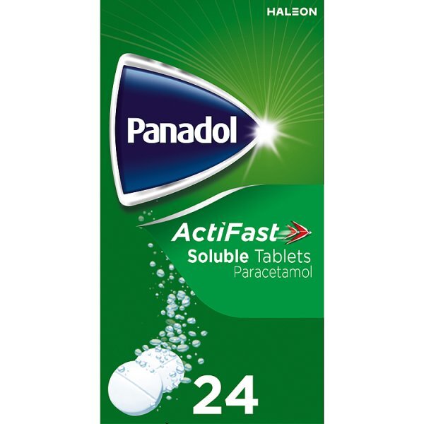 Panadol ActiFast Soluble Pain Relief Tablets 500mg 24s