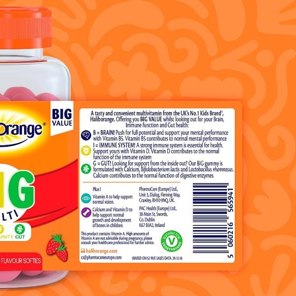 Haliborange Brain Immunity Gut Strawberry - 90 Softies