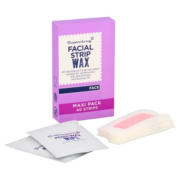 Superdrug Sensitive Facial Wax Strips x40 Maxi Pack