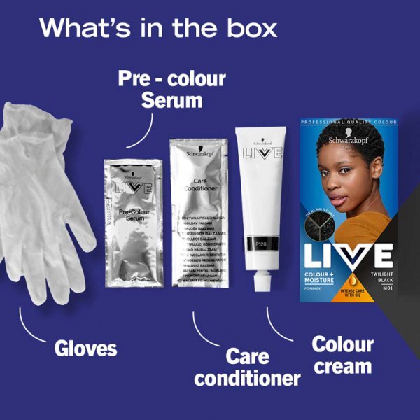 LIVE Colour+Moisture Permanent Black Hair Dye Twilight Black