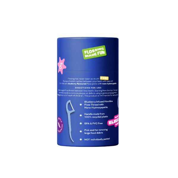 Grin Ultra Smooth Blueberry Floss Picks 80pk Canister