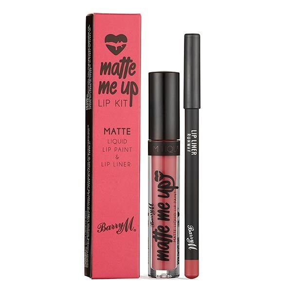 Barry M Matte Me Up Lip Kit - Runway Berry