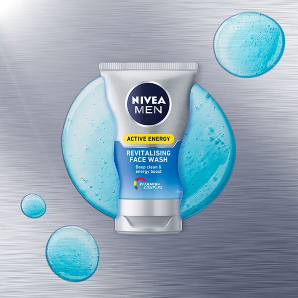DNR NIVEA MEN Active Energy Fresh Look Face Wash, 100ml