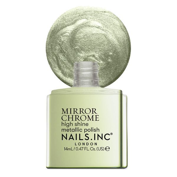 Nails.Inc Go Your Chrome Way Olive Mirror Chrome Nail Polish