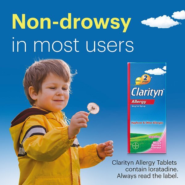Clarityn Allergy 1mg/ml Syrup Mixed Berries Flavour 60ml
