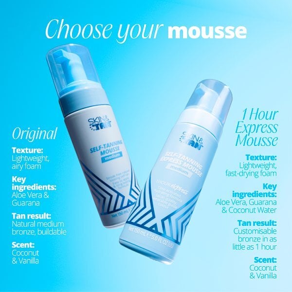 SKIN TAN TANNING MOUSE MEDIUM 150ML