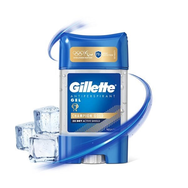 Gillette Clear Gel Champion Gold Antiperspirant For Men 70Ml