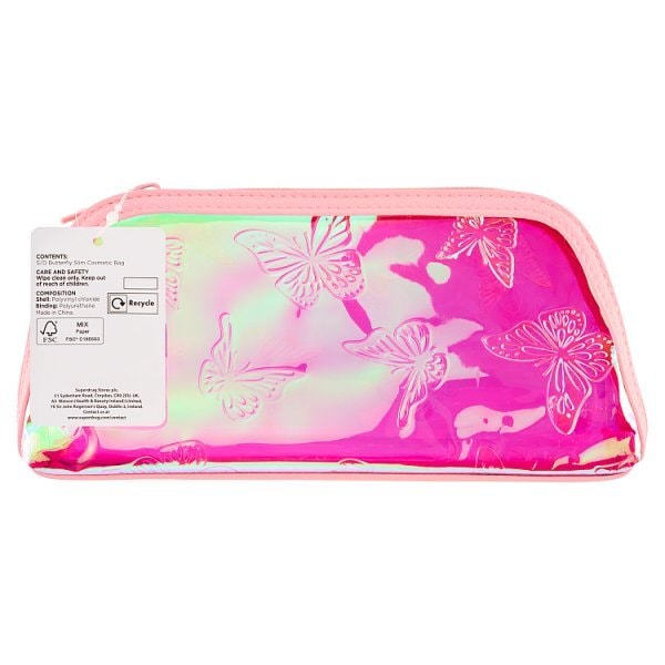 Superdrug Y2K Butterfly Slim Cosmetic Bag