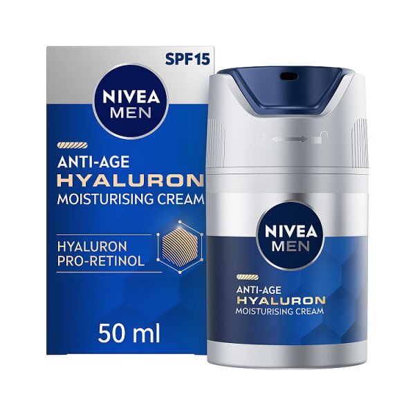 NIVEA MEN Anti-Age Face Moisturiser Hyaluronic Acid SPF15 50ml