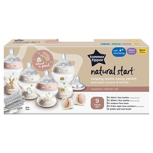 Tommee Tippee Closer To Nature Bottle Starter Kit, Pink