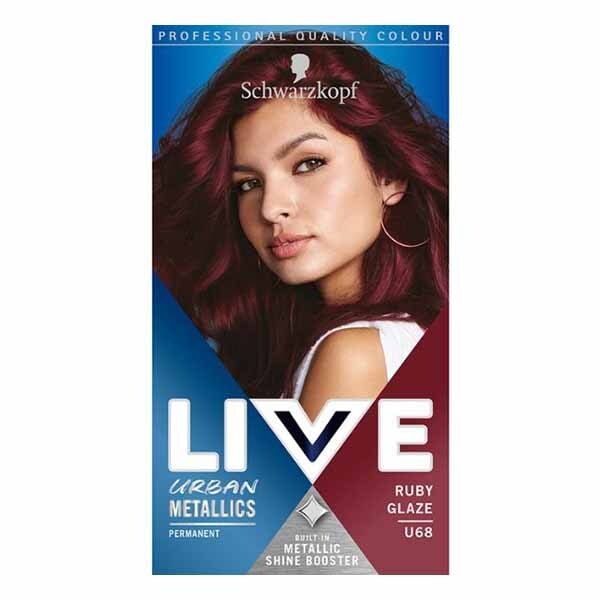 LIVE Urban Metallics Permanent Red Hair Dye Ruby Glaze