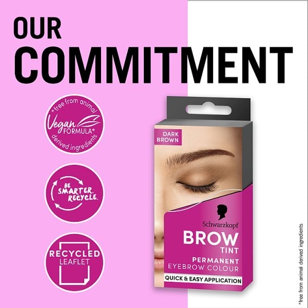 Schwarzkopf Brow Tint Dark Brown Permanent Eyebrow Tint