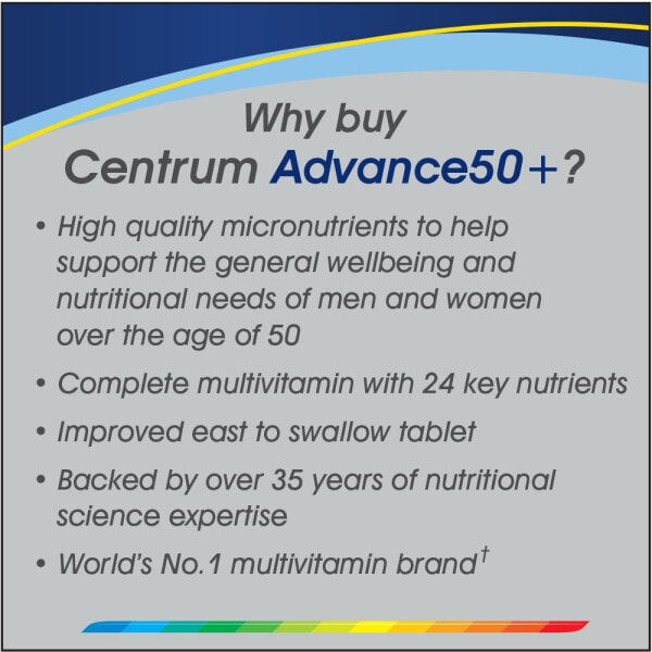 Centrum Advance 50+ Multivitamins & Minerals - 30 Tablets