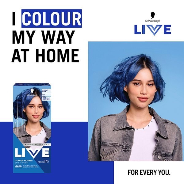 Schwarzkopf LIVE 095 Cobalt Blue Semi-Permanent Hair Dye
