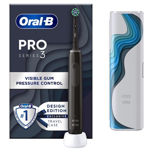 Oral-B Pro3 3500 Black Electric Toothbrush + Travel Case