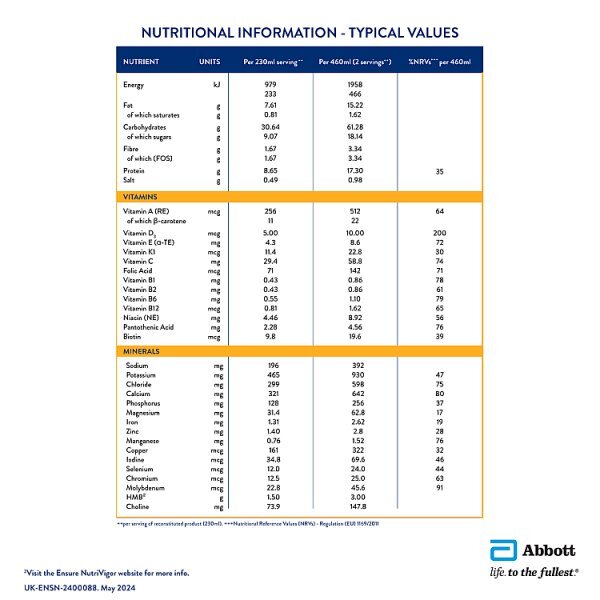 Ensure NutriVigor Shake Vanilla Flavour 400G