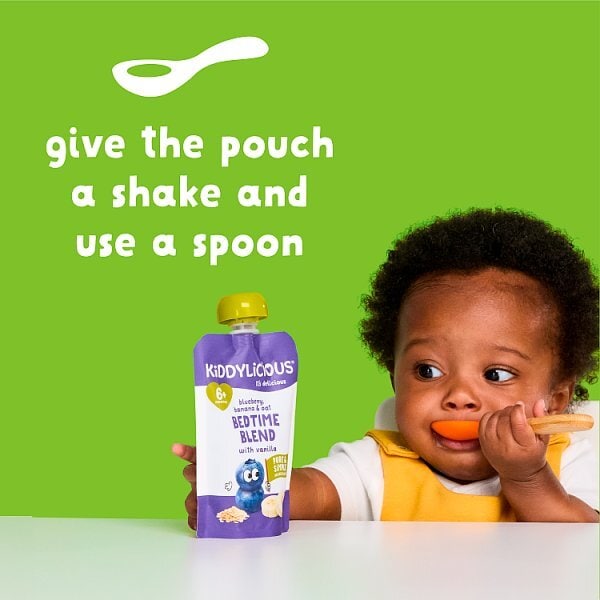 Kiddylicious Strawberry Banana & Yoghurt Pouch 100g 6m+