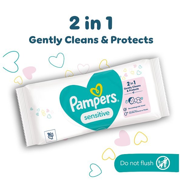 Pampers Sensitive Baby Wipes Plastic Free -12 Pack(624wipes)