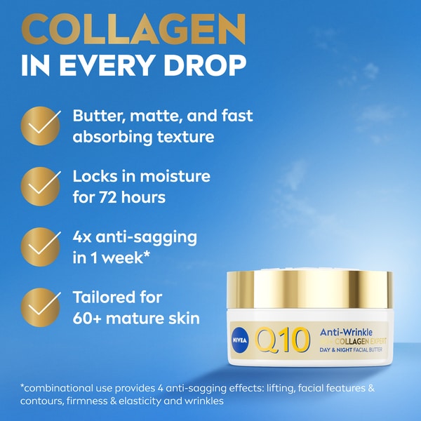 NIVEA Q10 Anti-Wrinkle Collagen Day & Night Face Butter 50ml