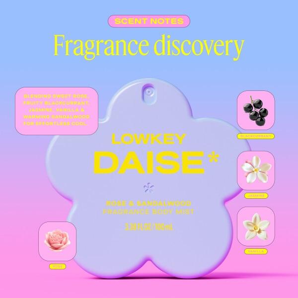 Daise Fragrance Body Mist Lowkey Rose & Sandalwood 100ml