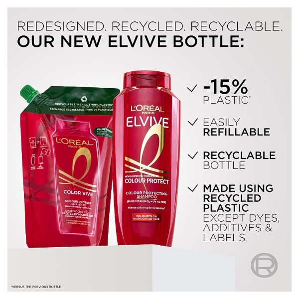 L'Oréal Paris Elvive Colour Protect Shampoo, for Coloured & Highlighted Hair, 400ml