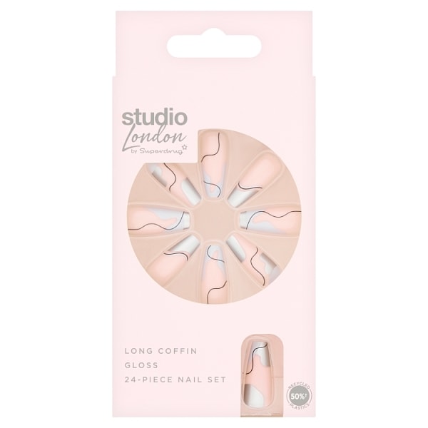 Studio London Silver Squiggle Nails