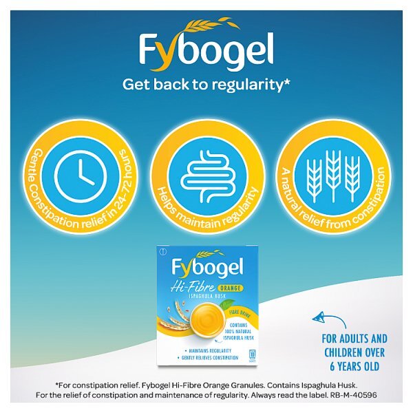 Fybogel Hi Fibre Orange Constipation Relief 10 Sachets