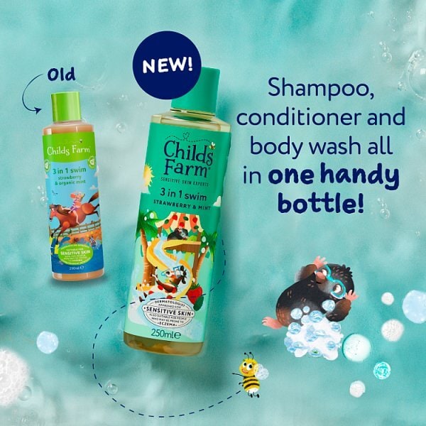 Childs Farm 3 In 1 Swim, Strawberry & Mint 250Ml