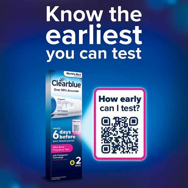 Clearblue Visual Ultra Early Pregnancy Test - 2 Tests