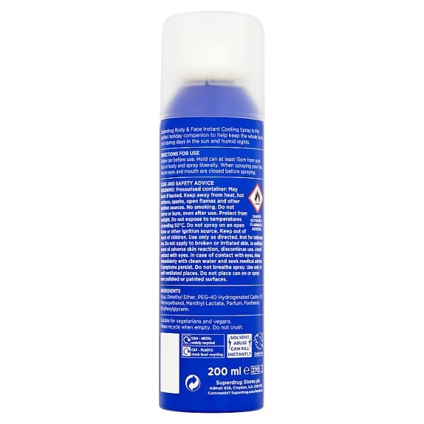 Superdrug Instant Body and Face Cooling Spray