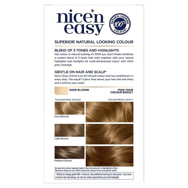 Clairol Nice'n Easy Hair Dye 7 Dark Blonde