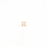 Studex 24ct Gold Plated 4mm CZ Earrings