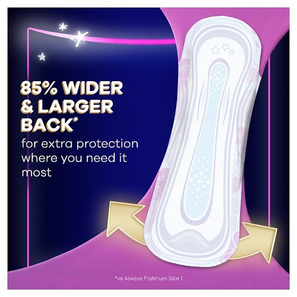 Always Platinum Secure Night Extra Size5 Sanitary Towels x12
