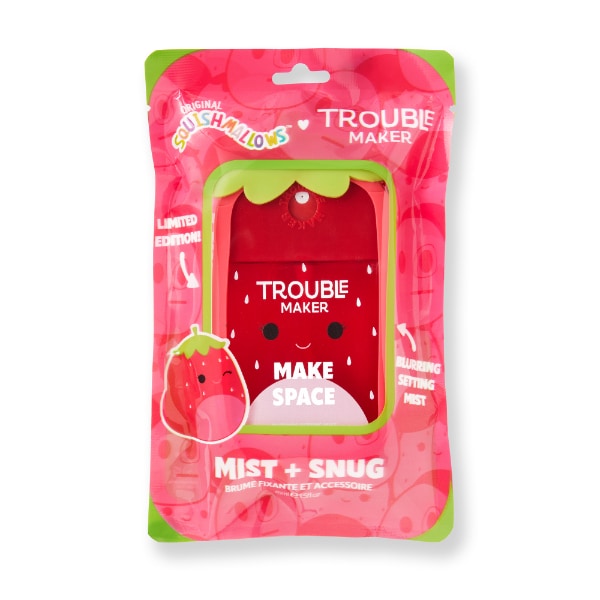 Trouble Maker x Squishmallows Scarlet the Strawberry Make Space Setting Mist with Snug