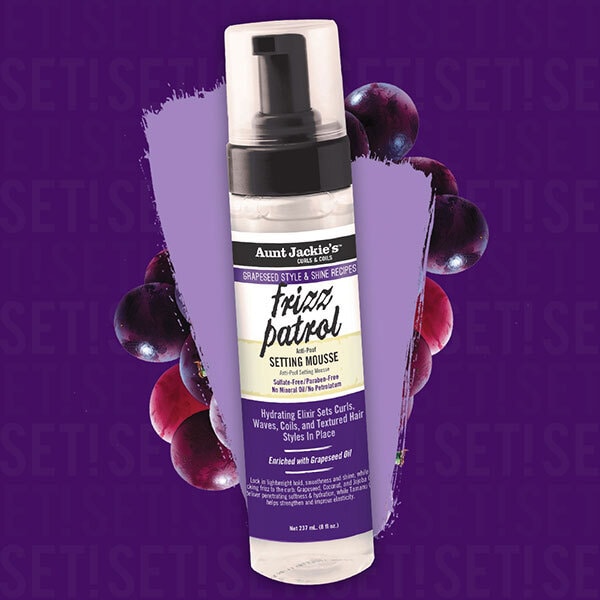 Aunt Jackie's Grapeseed Frizz Patrol Setting Mousse 244ml