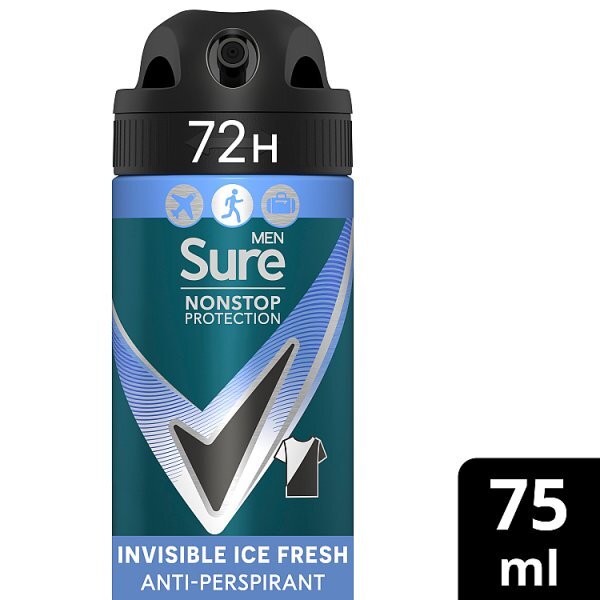Sure Men Nonstop Invisible Ice Fresh Anti-Perspirant Aerosol 75 ml