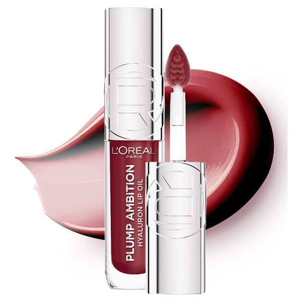 L'Oréal Paris Lip Oil, Plump Ambition with Hyaluronic Acid & Tripeptides, 490, 5ml
