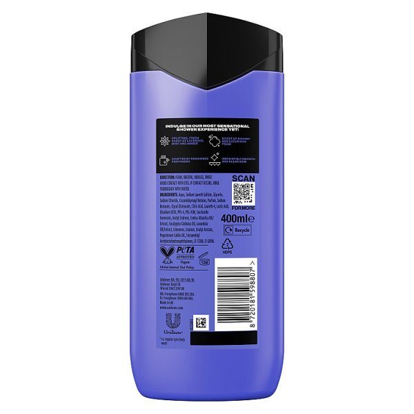 Lynx Fine Fragrance Collection Blue Lavender Premium Body Wash 400 ml