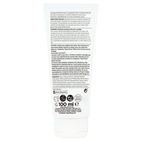 Pick & Mix Semi Permanent Hair Toner Rose Gold 100ml