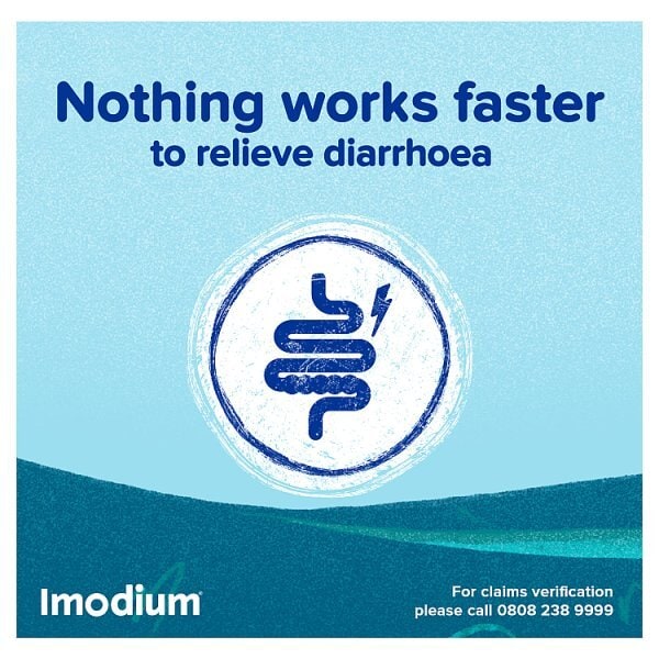 Imodium Original Diarrhoea Loperamide Tablets x6