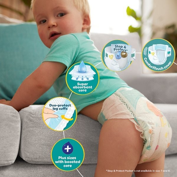 Pampers Baby-Dry Size 4 Nappies Carry Pack x25