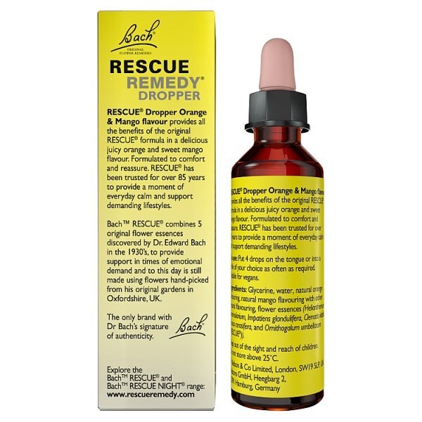 Rescue Remedy Orange & Mango Dropper 20Ml