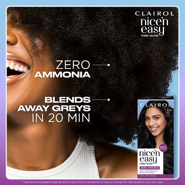 Clairol Nice'n Easy Zero Ammonia Hair Dye - Black