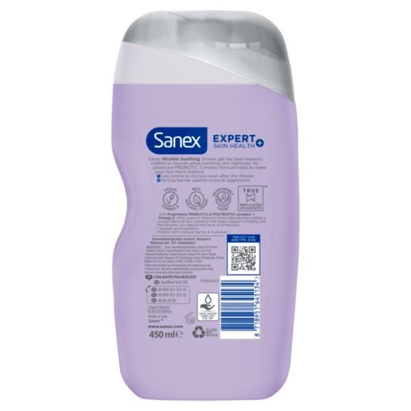 Sanex Expert Skin Health+ Micellar Soothing Shower Gel 450Ml