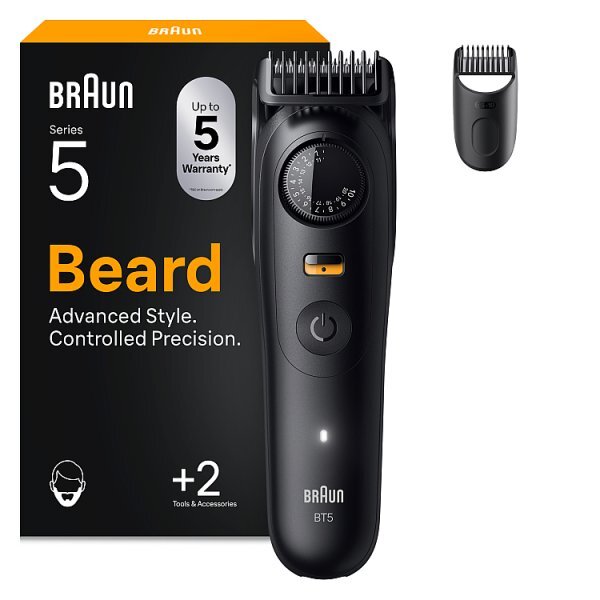 Braun Beard Trimmer, +2 Styling Tools, 20 Lengths, Bt5500